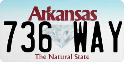 AR license plate 736WAY