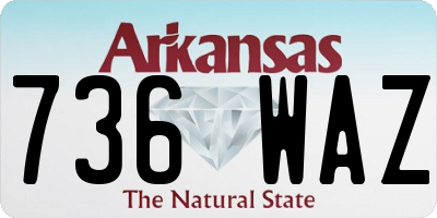 AR license plate 736WAZ