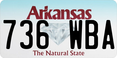 AR license plate 736WBA