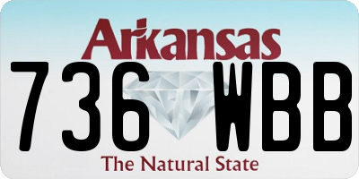 AR license plate 736WBB
