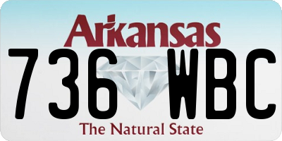 AR license plate 736WBC