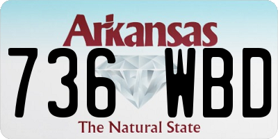 AR license plate 736WBD