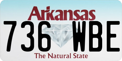 AR license plate 736WBE