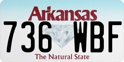 AR license plate 736WBF