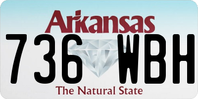 AR license plate 736WBH