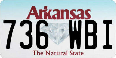 AR license plate 736WBI