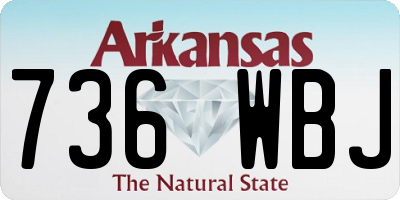 AR license plate 736WBJ