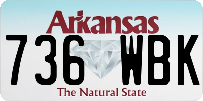 AR license plate 736WBK