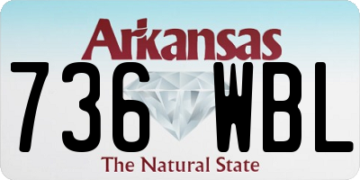 AR license plate 736WBL