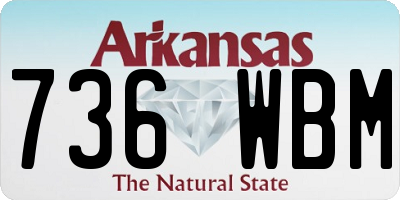 AR license plate 736WBM