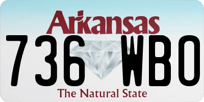 AR license plate 736WBO