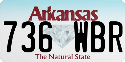 AR license plate 736WBR