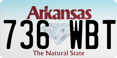 AR license plate 736WBT