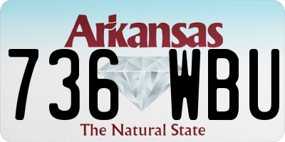AR license plate 736WBU