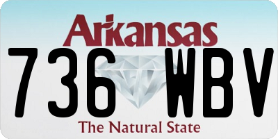 AR license plate 736WBV