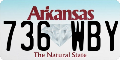 AR license plate 736WBY
