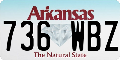 AR license plate 736WBZ