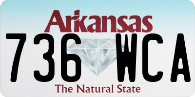 AR license plate 736WCA