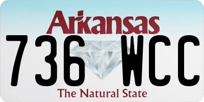 AR license plate 736WCC