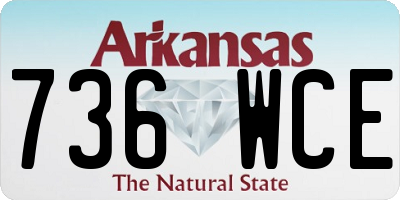 AR license plate 736WCE