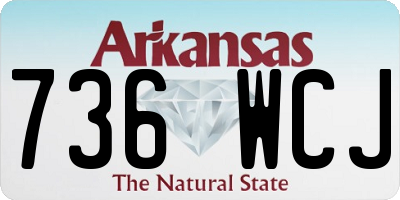 AR license plate 736WCJ