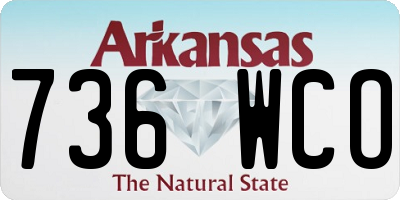 AR license plate 736WCO