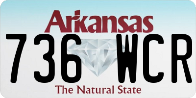 AR license plate 736WCR