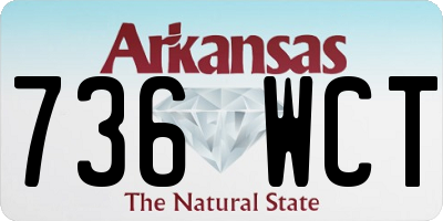 AR license plate 736WCT