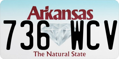 AR license plate 736WCV