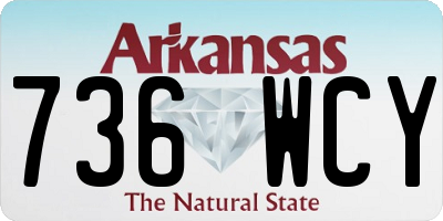 AR license plate 736WCY