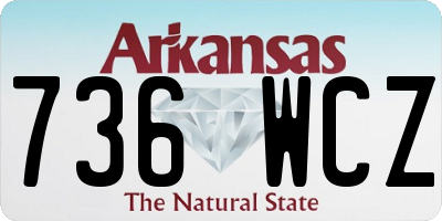 AR license plate 736WCZ