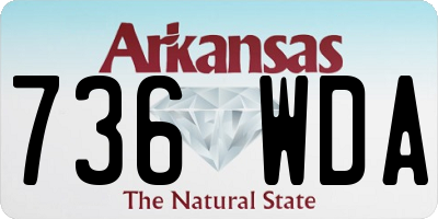 AR license plate 736WDA