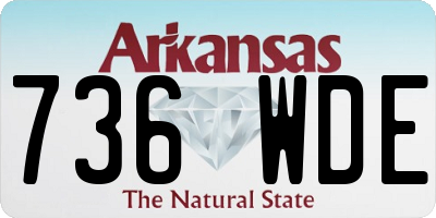 AR license plate 736WDE