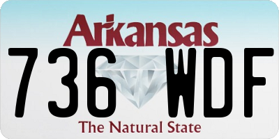 AR license plate 736WDF
