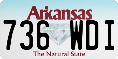AR license plate 736WDI