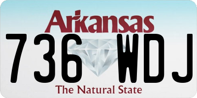 AR license plate 736WDJ