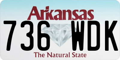 AR license plate 736WDK