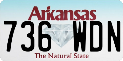 AR license plate 736WDN