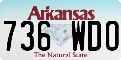 AR license plate 736WDO