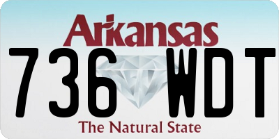 AR license plate 736WDT