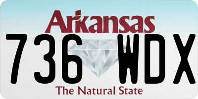 AR license plate 736WDX