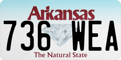 AR license plate 736WEA