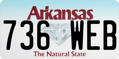 AR license plate 736WEB