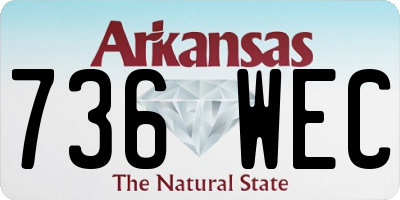 AR license plate 736WEC