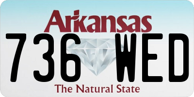 AR license plate 736WED