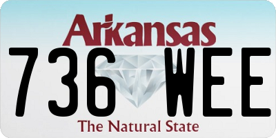 AR license plate 736WEE