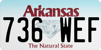 AR license plate 736WEF