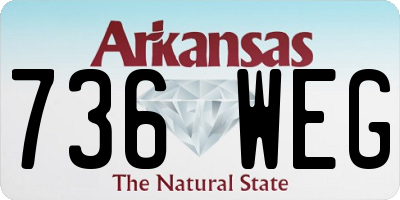 AR license plate 736WEG
