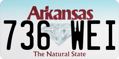 AR license plate 736WEI