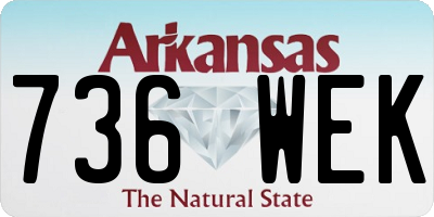 AR license plate 736WEK